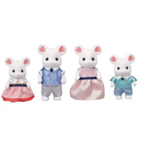 Sylvanian Families Marshmallow Mouse Family - Tea Time Fun