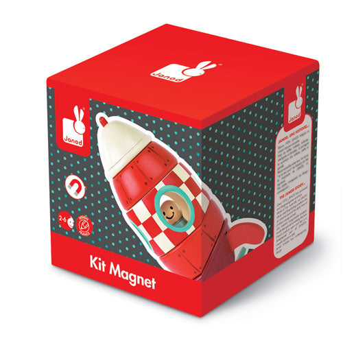 Magnetic Wooden Stacking Rocket - First Learning Play
