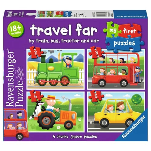 Travel Far My First Puzzles (2,3,4,5pc) - Tiny Puzzle Fun